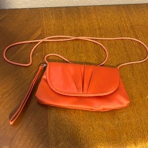Vintage small orange evening clutch